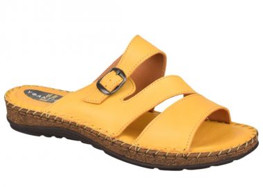 Παντόφλες γυναικείες | Δερμάτινες | Υφαντίδης | 111346 | Κίτρινο - Υφαντίδης - 